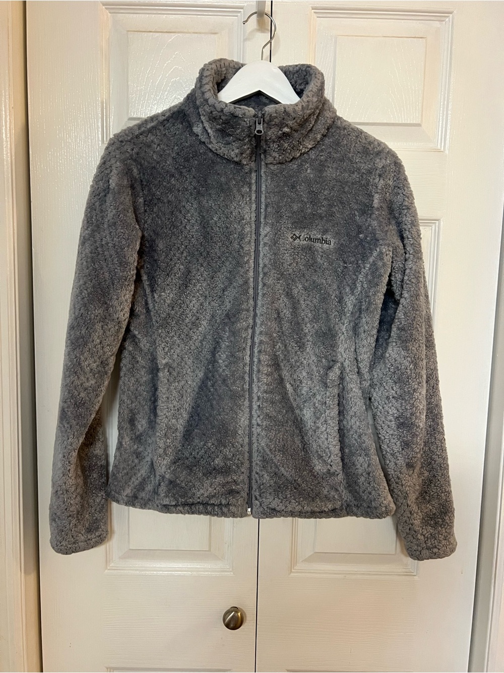 Columbia Women’s Gray Full-Zip Plush Fleece Jacket